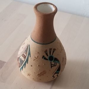 Kokopelli ceramic vase